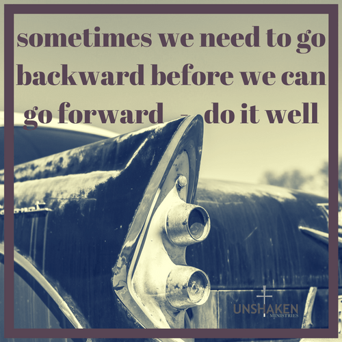 go backward well
